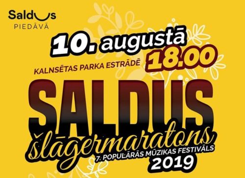 Saldus piedāvā, 10.augustā 18:00 Kalnsētas parka estrādē “Saldus šlāgermaratons 2019”